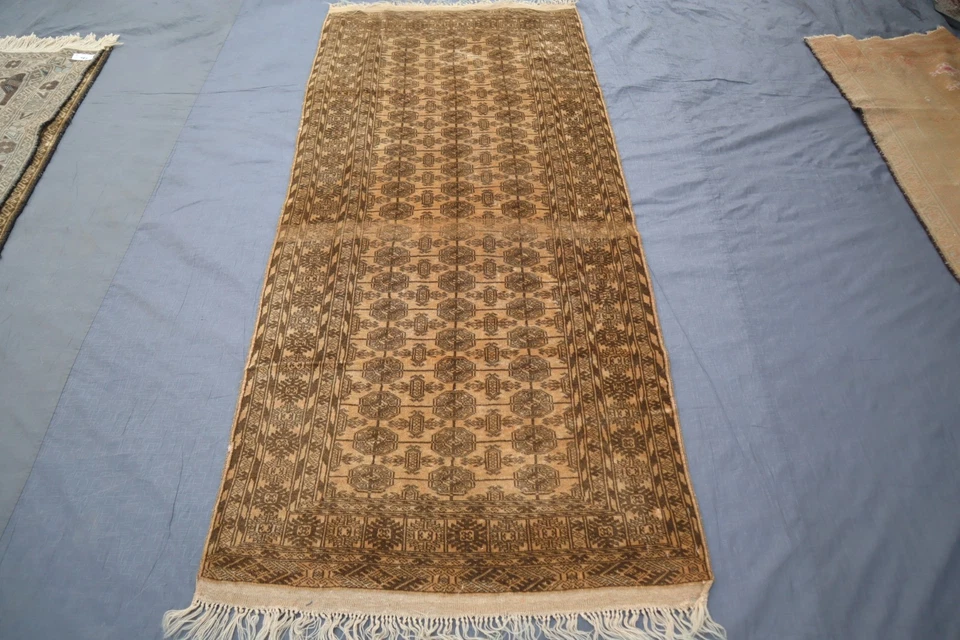 2'8x6'3 ft- Beige Bokhara Handmade Wool Runner Rug - Oriental Rug- Hallway rug - Image 1 of 4