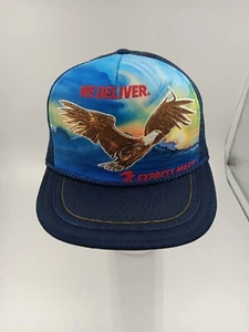 Vintage USPS Express Mail Eagle Mesh Snapback Truckermütze verstellbar Kappe - Bild 1 von 1