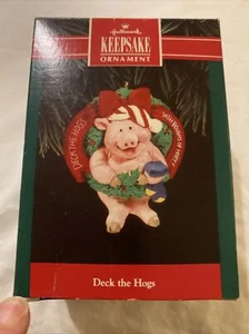 Punzone "Deck the Hogs" ornamento maiale 1992 - Foto 1 di 9