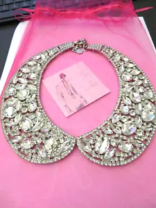 ISAAC MIZRAHI LIVE! CLEAR CRYSTAL COLLAR NECKLACE - Picture 1 of 3