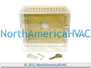 Thermostat Guard Clear Case Lock & Key Fits Supco White Rodgers BTG-K F29-0223 - Picture 1 of 1