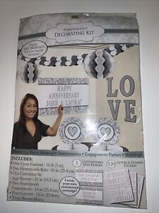 amscan Personalize Decorating Kit Create Any Sign Message,Center Pc,Garland,Etc