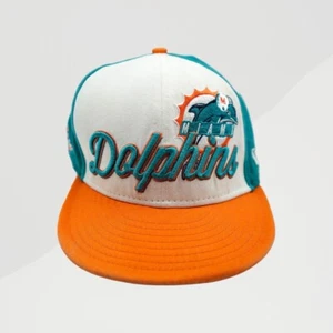 VINTAGE Miami Dolphins Hat Cap New Era 9Fifty Embroidered Size Medium-Large - Picture 1 of 8