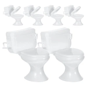 6 Pcs Dollhouse Bathroom Accessories Miniature Toilet Baby Pretend Play - Imagen 1 de 11