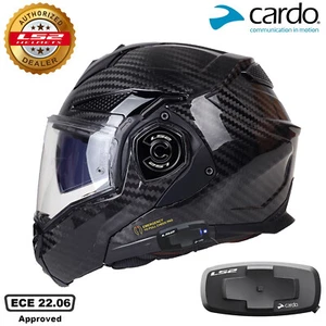 LS2 FF901 ADVANT X WITH CARDO INTERCOM 4X-UCS CARBON FLIP UP MOTORCYCLE HELMET L - Picture 1 of 10