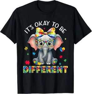Elephant Autism Awareness It's Ok To Be Different Boys Kids T-Shirt Hoodie - Picture 1 of 19