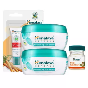 Himalaya Nourishing Skin Cream 3.4oz Lib Balm 0.36 Cold Balm 0.36 Moisture Kit - Picture 1 of 12