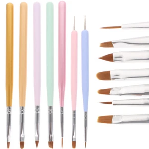7 Stück Mehrzweck Tragbar Nail Art Pinsel Dekorieren Nail Art - Bild 1 von 12