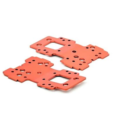 HPI Racing Savage X Bulkhead Lower Plates 2.5mm Orange Front Rear 160143 105892 - Image 1 of 4