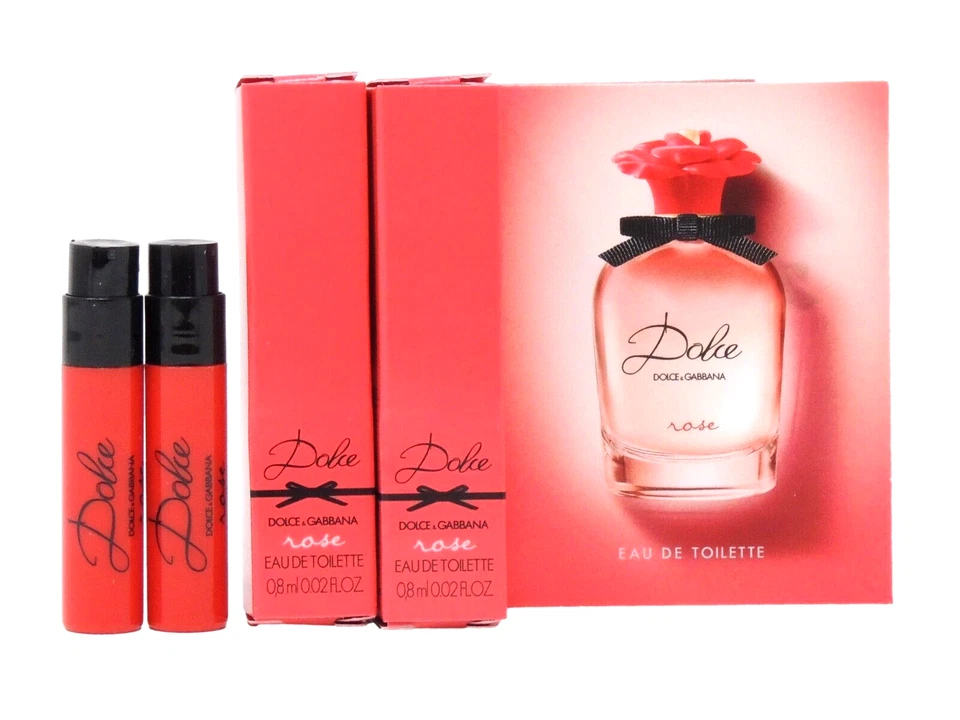 D&G DOLCE & GABBANA DOLCE ROSE EDT .8 ml .02 fl oz x 2 MUESTRAS DE SPRAY DE PERFUME Foto 1 de 1