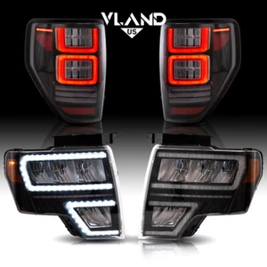LED Reflector Headlights+VLAND CLEAR LED Taillights For 2009-14 Ford F-150 2Sets - Bild 1 von 23