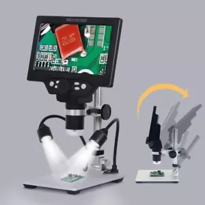 Microscopio digitale 12MP schermo a colori da 7 pollici LCD Display 1-1200X Luci - Bild 1 von 12