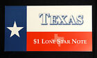 SERIES 2001 TEXAS $1 LONE STAR FEDERAL RESERVE NOTE IN BEP FOLDER