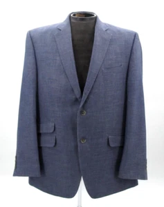 Perry Ellis Portfolio Sport Coat Mens Sz 44R Blue Blazer Jacket Modern Fit - Picture 1 of 20