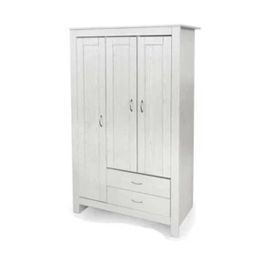 ARMADIO IN LEGNO CON DUE CASSETTI E UN ANTA INTERNA 109X52X180 CM BIANCO - Foto 1 di 2