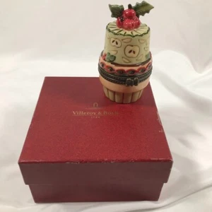 Villeroy & Boch 1748 Apple Pie Festive Memories Hinged Trinket Box W/ Orig Box - Picture 1 of 22