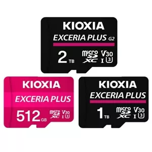 New KIOXIA EXCERIA Plus 512GB 1TB 2TB MicroSD Card SDHC SDXC TF UHS-I U1 V30 A1 - Picture 1 of 8