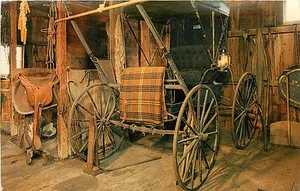 President Calvin Coolidge Homestead Plymouth Notch Vermont carriage Postcard - Picture 1 of 2