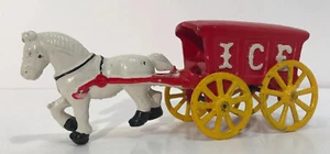 Vintage Cast Iron Horse Ice Wagon Cart Childs toy EUC - Picture 1 of 9