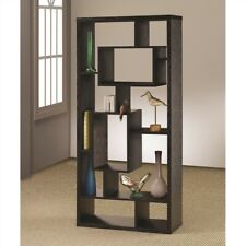 Coaster Contemporary Asymmetrical Cube Bookcase Black Finish