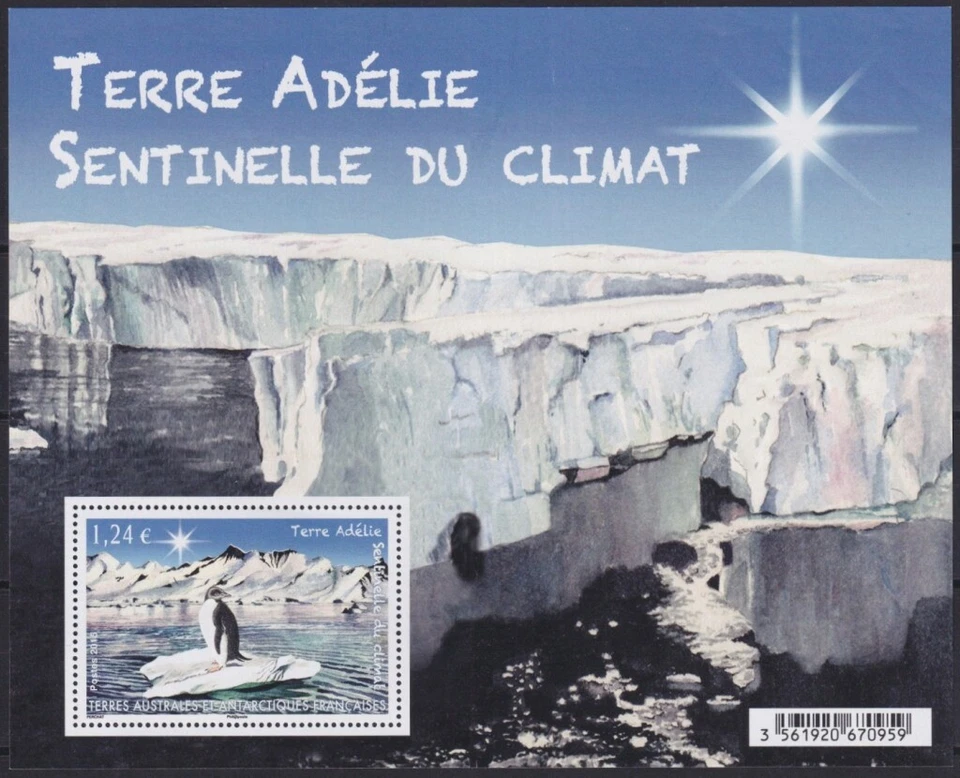 F-EX32918 TAAF POLAR ANTARCTIC MNH 2016 PENGUIN BIRDS AVES ADELAIDE LAND. - Image 1 of 1