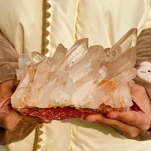 3.55LB Natural White Clear Quartz Mineral Specimen Crystal Cluster Reiki Decor - Picture 1 of 12