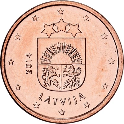 [#137861] Latvia, 1 Centime, Proof, 2014, Stuttgart, Copper Plated Steel, MS - Image 1 of 2