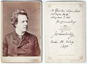 Josef Lewinsky Schauspieler Wien Autograph Handschrift Schiller Zitat 1890 - Picture 1 of 1