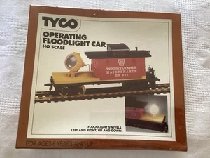 Vintage HO Scale Tyco Operating Floodlight Car #347 With Original Sealed Box. - Picture 1 of 2