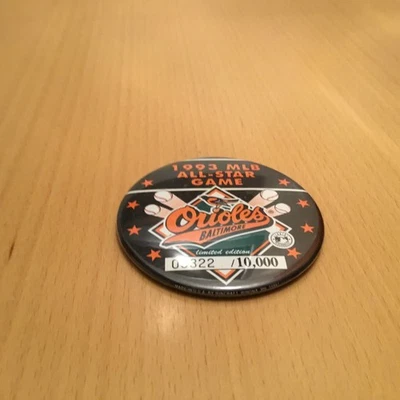 VTG 1993 All-Star Game Pinback Baltimore Orioles Camden Yards #9322/10,000 - Image 1 of 3