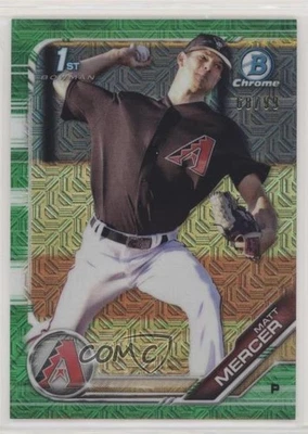 2019 Bowman Chrome Prospects Mega Box Green Mojo Refractor /99 Matt Mercer - Image 1 of 2