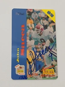John Sacca New York Jets 1995 Signature Rookies Auto Phonex Certified Autograph - Bild 1 von 2