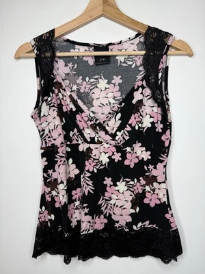 Camiseta sin mangas vintage jtb Y2K Babydoll encaje cuello en V M coqueta bosque hada floral Foto 1 de 4