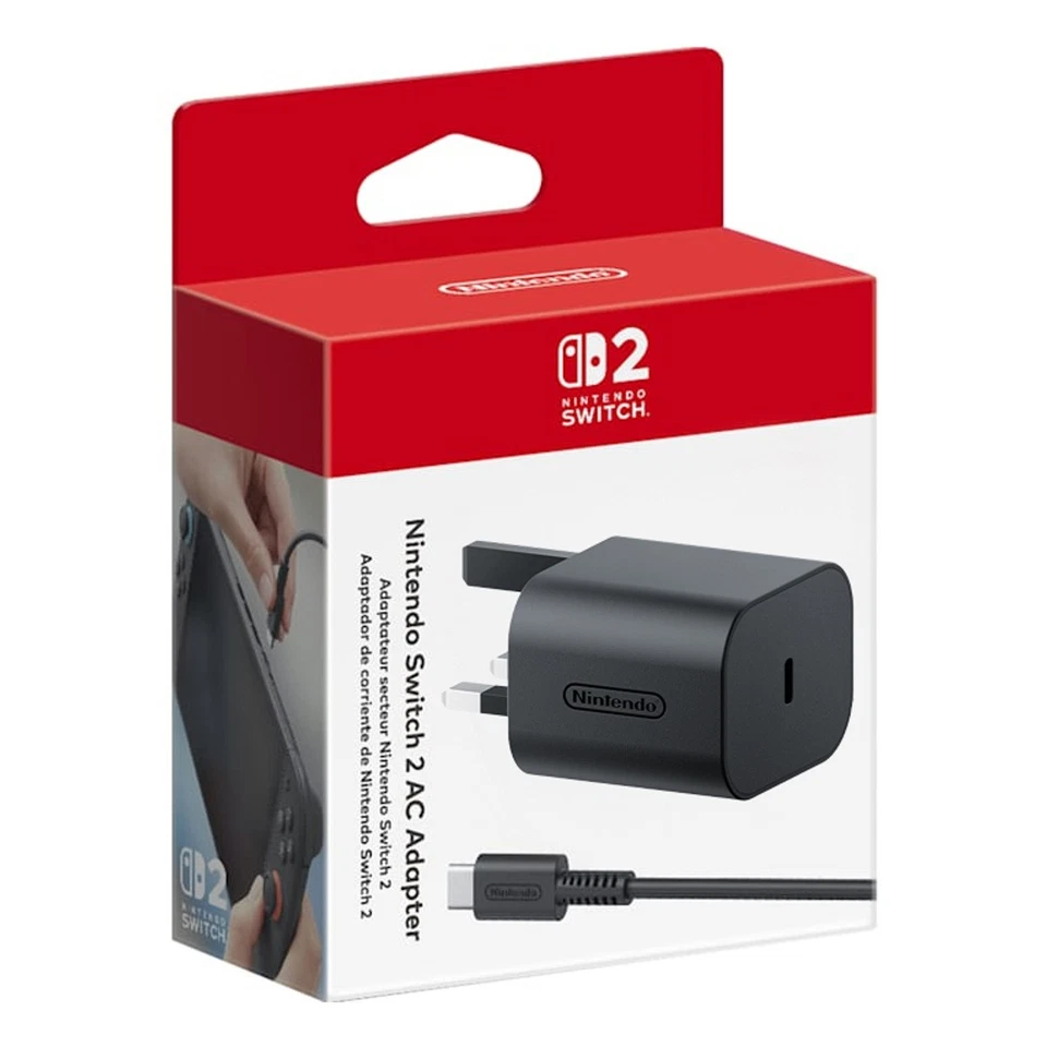Nintendo Switch 2 AC Adapter Game console Indoor Nintendo Switch 2 Black 92 mm - Image 1 of 1