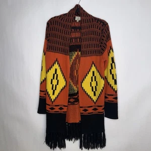 Suéter cárdigan estampado tribal Hot & Delicious para mujer talla M/L - Imagen 1 de 6