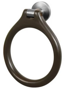 Towel Ring Dressing-Gown Hanger Solid Wood Wall Mounted - Picture 1 of 2