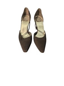 stuart weitzman black Nylon heels Jeweled Size 8.5 - Picture 1 of 12
