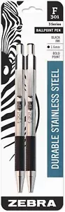 Bolígrafo retráctil Zebra F-301 audaz tamaño punto tinta negra pa... - Imagen 1 de 6