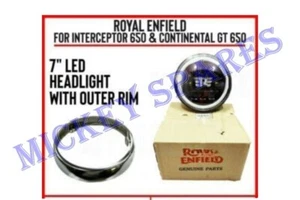 Royal Enfield 7"" LED Scheinwerfer mit Außenfelge für INT 650 & Continental GT 650 - Bild 1 von 3