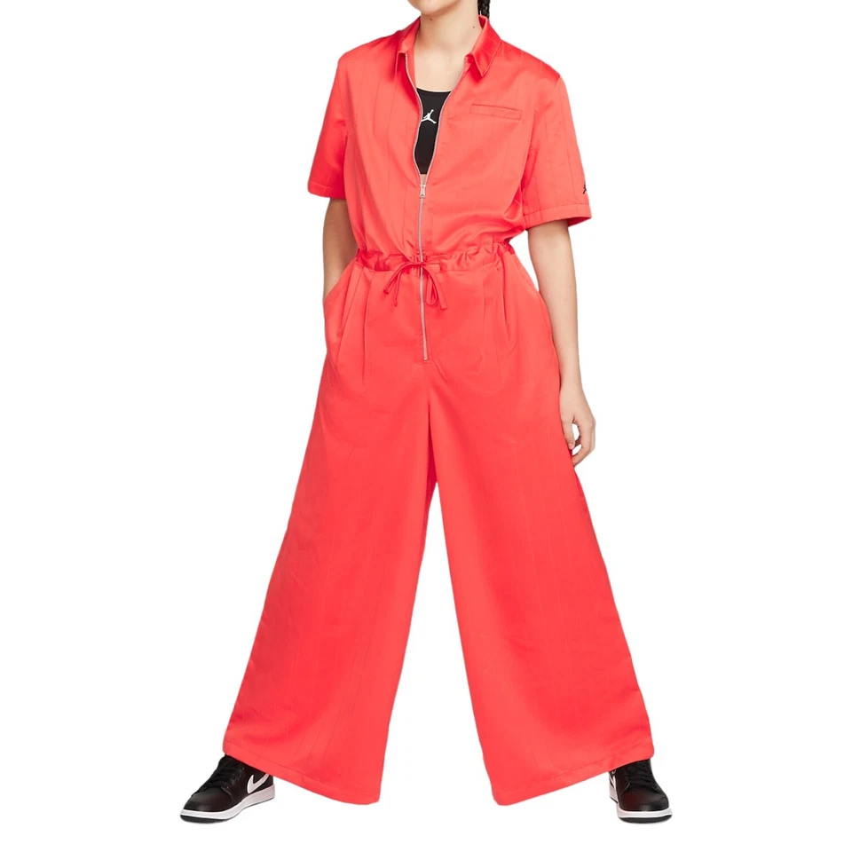 Nike Jordan Women Light Crimson Heritage Wide Leg Flight Suit Size S A1