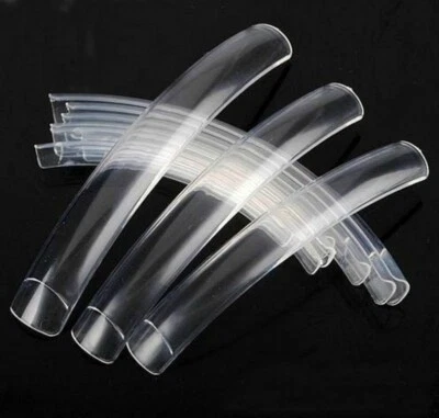 Super Extra Long Square Curved False Nails Salon Full Half Cover Extention Tips - Image 1 of 3