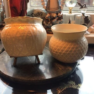 Belleek Collectors Society Lace Renewal Vase / Bowl Plus - Picture 1 of 9