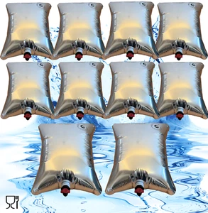 Wasserbeutel, Wassersack, 10x15l Set Prepper Wasser Notfallvorsorge Superfind24 - Bild 1 von 6