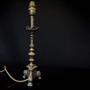 Antique Brass Vintage Table Lamp - Picture 1 of 6