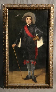 19th 20th Century American Portrait of a Parisian Musketeer Edouard Manet Style - Picture 1 of 10