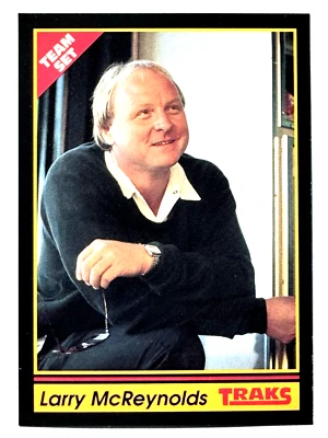 LARRY MCREYNOLDS Crew Chief HOF'er DAVEY ALLISON 1991 Traks TEAM SET Card #32 - Image 1 of 2