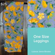 New LulaRoe One Size Leggings Grey W/ Yellow Sunflowers **Rare** Unicorn
