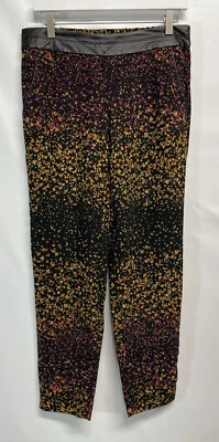 Jessica Simpson Casual Pants Silky Lounge Style Faux Leather Waist 29" Pockets M - Image 1 of 4