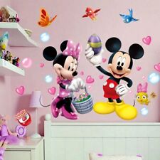 Mickey Minnie Cartoon Mouse Wall Art Stickers Kids Nursery Baby Room Home Decora