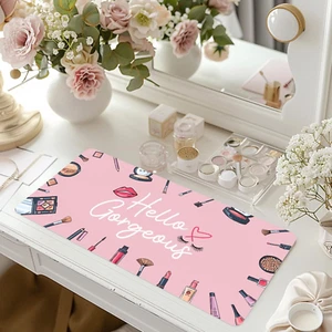 Makeup Mat for Vanity Desk, Dual Side Makeup Desk Mat Dressing Table Pad Work St - Picture 1 of 8